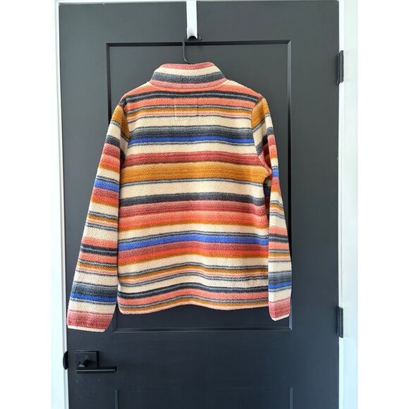 Like New Billabong Adventure Boundary Quarter Zip Fleece Pullover Stripe Size L - Picture 3 of 8